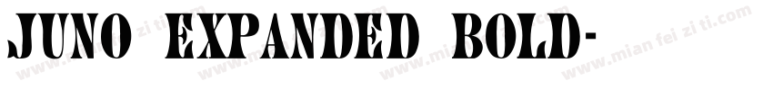 Juno Expanded Bold字体转换